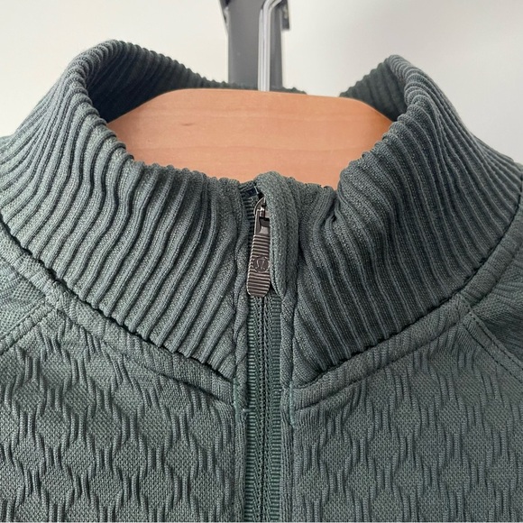 Lululemon Rest Less 1/2 Zip Pullover Deep Ivy Green Seamless Running Quilted - Picture 9 of 10